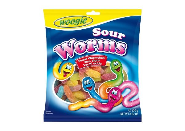 Kummikomm ''Sour worms'' 250gr