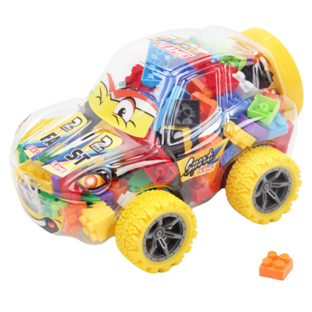 Ehitusklotsid autos (kollane)