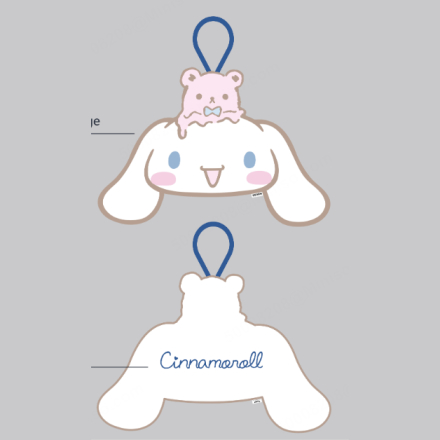 Pesukäsn 3D roosa karu Cinnamoroll