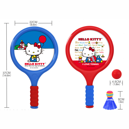 Reketi ja palli komplekt 2-ühes Hello Kitty
