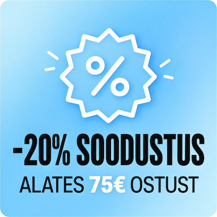 -20% soodustus alates 75€ ostust